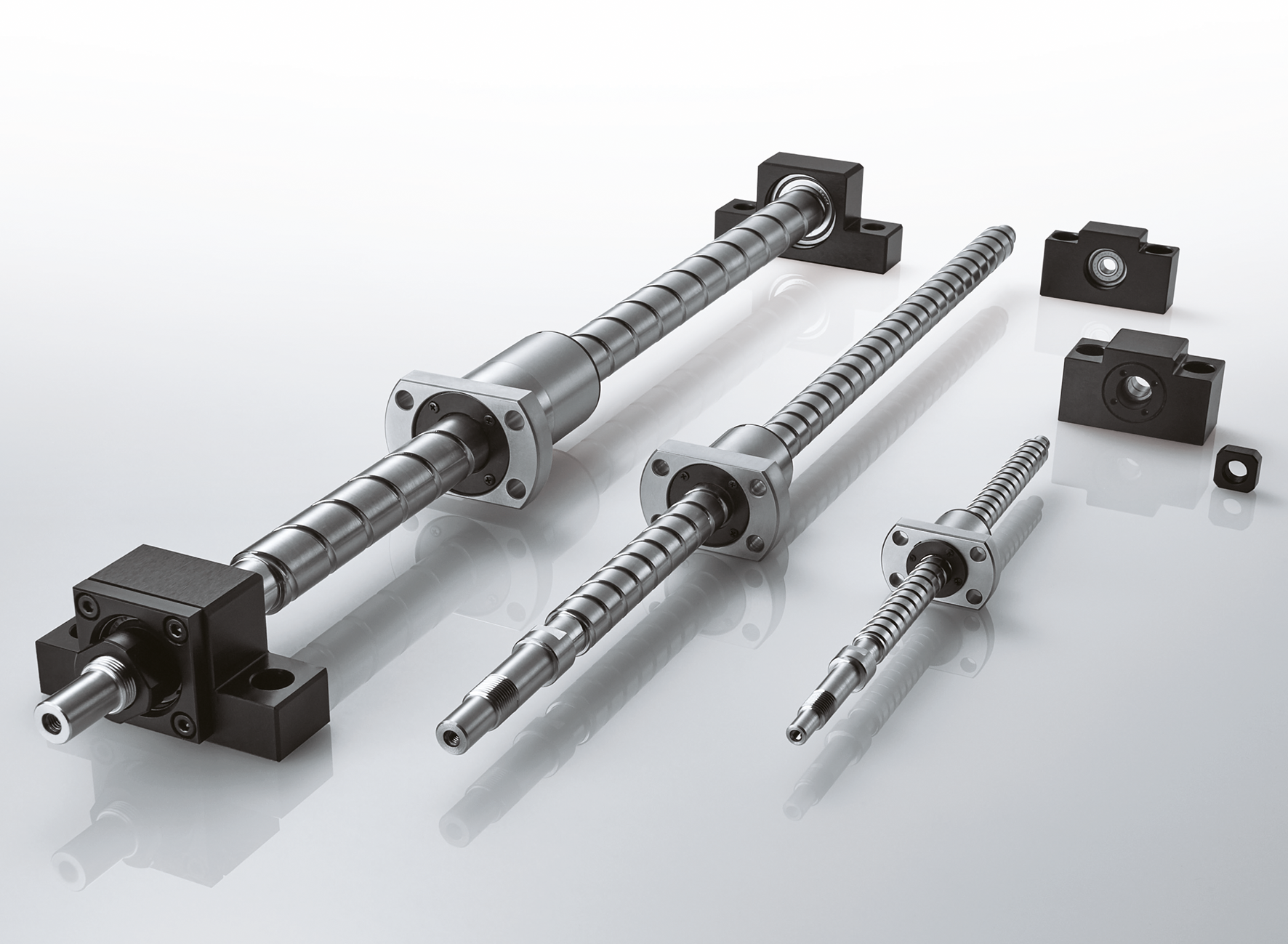  Ready-to-install precision ball screws of the SDA-VZ series with EK-L and EF-L support bearings 